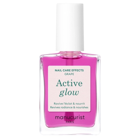 Manucurist - Active - Active Glow - 2 az 1-ben Ápoló Körömlakk - Grape - 15ml