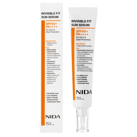 NIDA - Invisible Fit Sun Serum - Arcszérum UV-szűrővel - 40ml