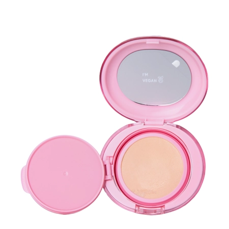 Amuse - Dew Power Vegan Cushion - Vegán Alapozó Párna Ragyogtató Finish-sel - 01 Pure - 15g