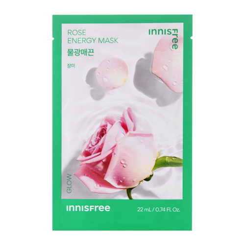 Innisfree - Squeeze Energy Mask - Rose - Glow - Ragyogtató Fátyolmaszk - 22ml