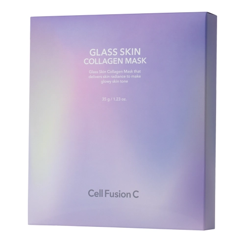 Cell Fusion C - Glass Skin Collagen Masks - Üvegbőr-hatást Biztosító és Simító Hidrogél Maszk Szett - 5x35g