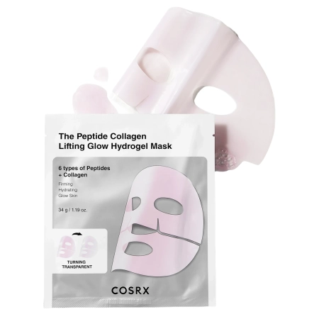 COSRX - Peptide Collagen Glow Hydrogel Mask - Hidrogél Maszk Peptidekkel és Kollagénnel - 34g