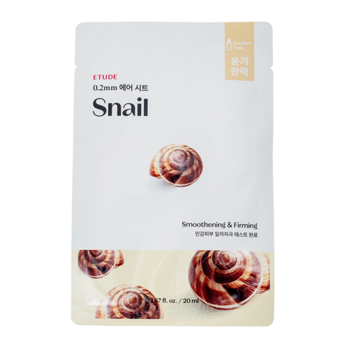 Etude House - 0.2mm Therapy Air Mask - Snail - Csiganyálkás Fátyolmaszk - 20ml