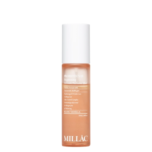 MILLAC - Probiotics III Brightening Intimate Perfume Mist - Probiotikus Illatos Permet Intim Területekre - Blanc Vanilla - 50ml