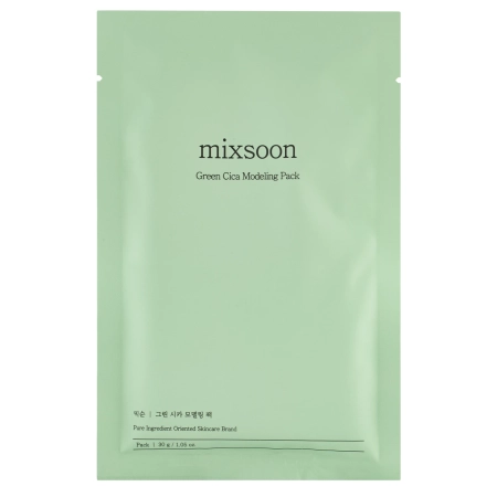 Mixsoon - Green Cica Modeling Pack - Bőrnyugtató Alga Maszk Ázsiai Gázlóval - 5 db (30g)