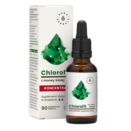 Aura Herbals - Fehér Eperfa Klorofill Koncentrátum - Cseppek - 30ml
