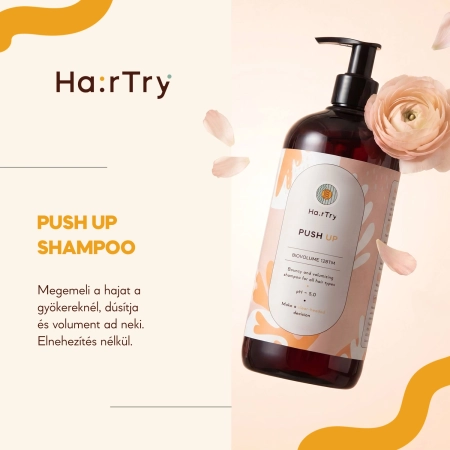 HairTry - Push Up - Volumennövelő és Rugalmasító Sampon - 500 ml