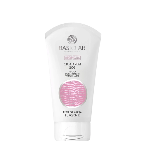 BasicLab - Dermokocosmetics Atopicus CICA SOS KRÉM Ultraérzékeny Bőrre, 1% CICA, 5% Panthenol és B12-vitamin - 75ml