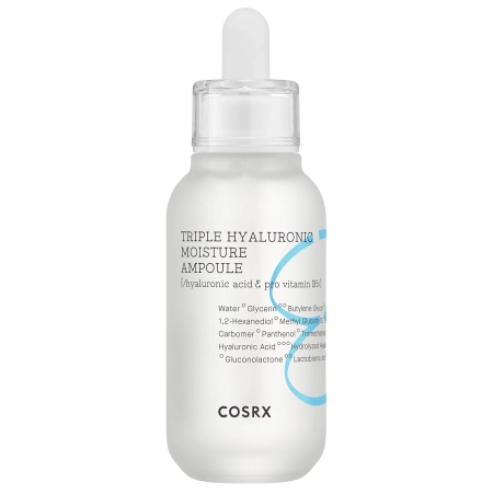 Cosrx - Hydrium Triple Hyaluronic Ampoule - Hidratáló Arcampulla Hialuronsavval - 40ml