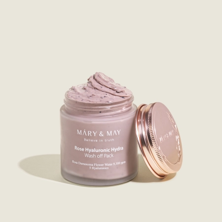 Mary&May - Rose Hyaluronic Hydra Wash off Pack - Hidratáló Agyagmaszk - 125g