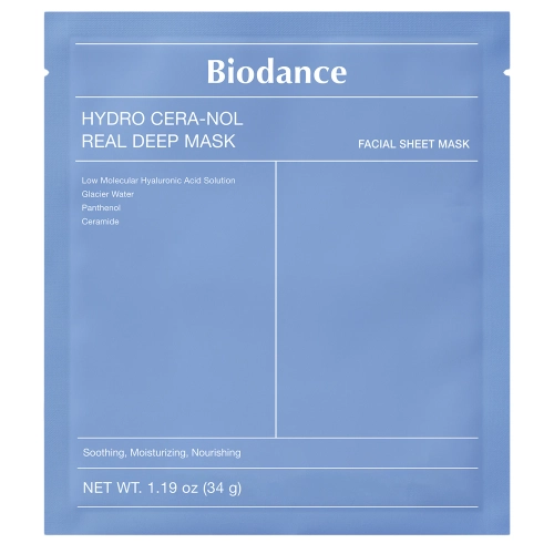Biodance - Hydro Cera-nol Real Deep Mask - Hidratáló Arcmaszk Kollagénnel - 1db/34g