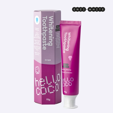 hello coco - Enzi White - Whitening Toothpaste - Fehérítő Fogkrém - Grape - 75g