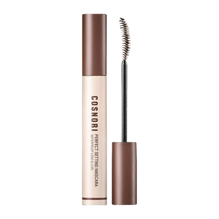 Cosnori - Perfect Setting Mascara Waterproof Long & Curl - Hosszabbító és Dúsító Szempillaspiraál - Vízálló - 02 Cozy Brown - 7ml