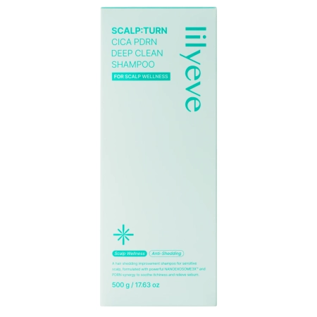 lilyeve - Scalp:Turn Cica PDRN Deep Clean Shampoo - Bőrnyugtató Sampon - 500g