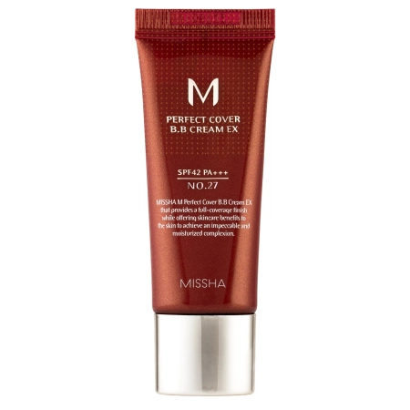 Missha - M Perfect Cover BB Cream SPF42/PA++ - Fedő BB Krém - 27 Honey Beige - 20ml