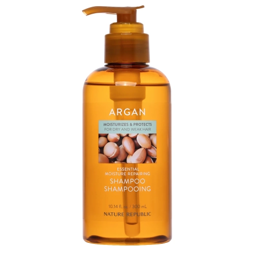 Nature Republic - Argan Essential Moisture Repairing Shampoo - Hidratáló és Regeneráló Hatású Sampon - 300ml
