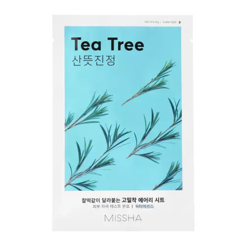 Missha - Airy Fit Sheet Mask - Teafa - Bőrnyugtató Fátyolmaszk - 19g