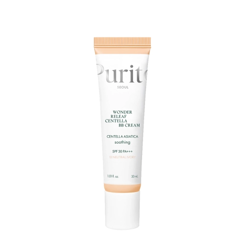 Purito Seoul - Wonder Releaf Centella BB Cream SPF 30 PA+++ #13 Neutral Ivory - BB Krém Ázsiai Gázlóval - 30ml