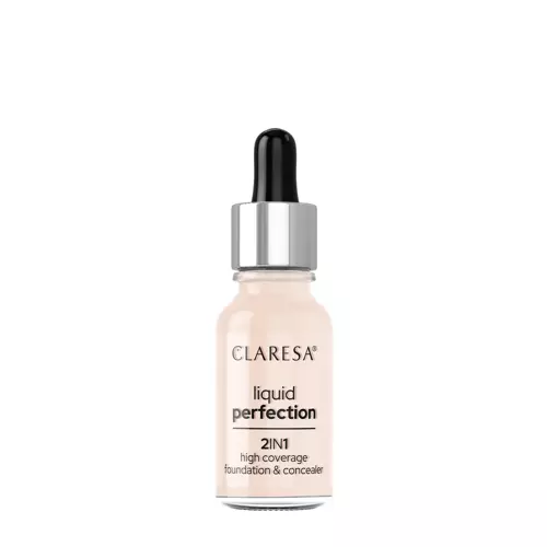 Claresa - Liquid Perfection - Korrektor és Alapozó 2 az 1-ben - 101 Light - 18g