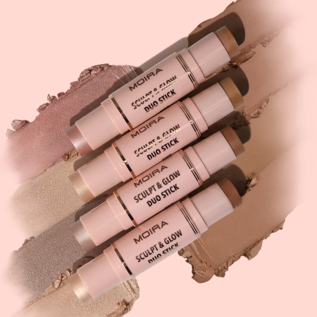 Moira - Sculpt & Glow Duo Stick - Kontúrozó Stift - 400 Glowing Up! - 6g+5,2g