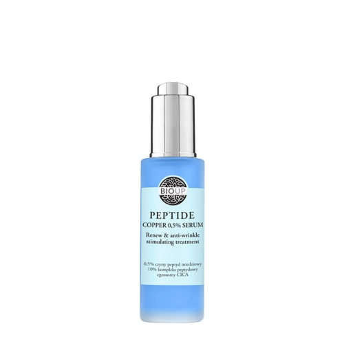 Bioup - Peptide Copper 0.5% Serum - Megújító, Feszesítő és Ránctalanító Szérum 0.5% Tiszta Réz Peptiddel - 30 ml