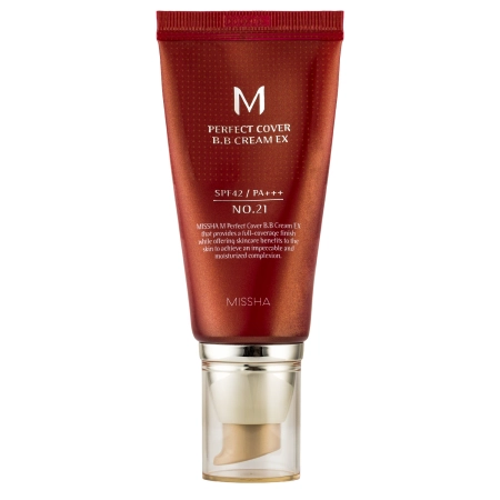 Missha - M Perfect Cover BB Cream SPF42/PA++ - Fedő BB Krém - No.21 Light Beige - 50ml