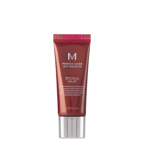 Missha - M Perfect Cover BB Cream SPF42/PA++ - Fedő BB Krém - 27 Honey Beige - 20ml
