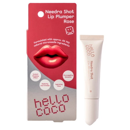 hello coco - Needra Shot Lip Plumper - Dúsító Szájfény Mikro-tűkkel - Rose - 8g