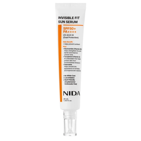 NIDA - Invisible Fit Sun Serum - Arcszérum UV-szűrővel - 40ml