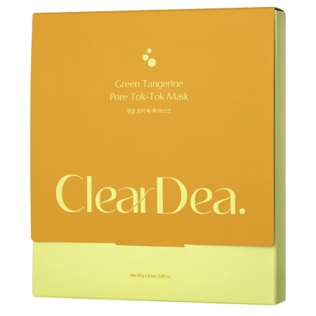 ClearDea - Green Tangerine Pore Tok-Tok Mask - Fátyolmaszk Hidratáló Arcmaszk Készlet - 20gx4