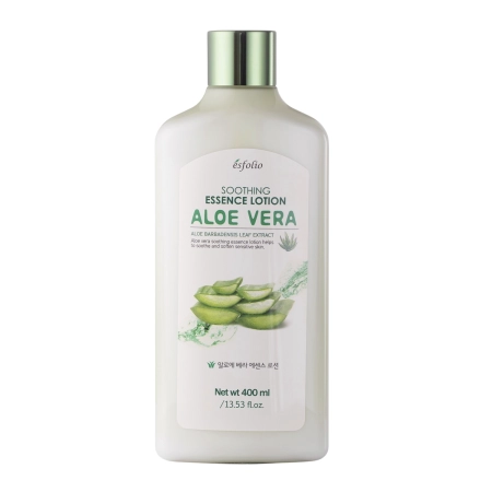 Esfolio - Soothing Essence Lotion Aloe Vera - Bőrnyugtató Arcápoló Esszencia Aloe Verával - 400ml