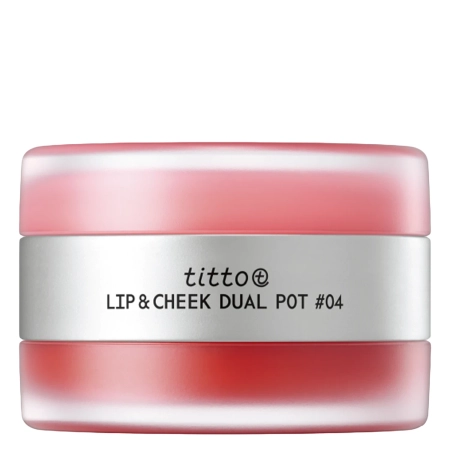 titto - Lip & Cheek Dual Pot - Duó Ajkakra és Orcákra - #04 First Blossom/Flush Issue - 10g