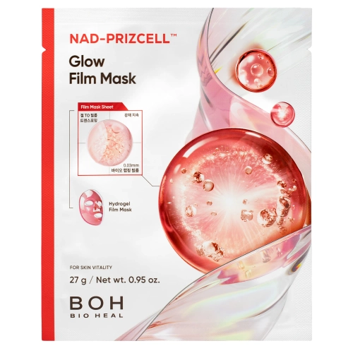 BIOHEAL BOH - NAD-Prizcell Glow Film Mask - Szilárdító és Ragyogást Visszaállító Hidrogél Maszk - 27g