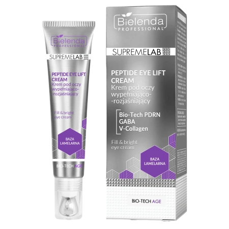 Bielenda Professional - Supremelab - Bio-Tech Age - Peptide Eye Lift Cream - Feltöltő és Világosító Szemkörnyékápoló Krém - 15ml