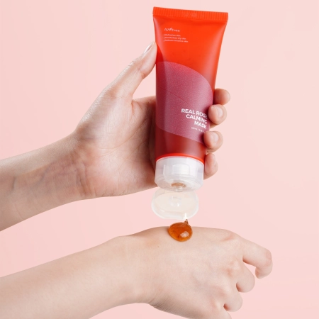 Isntree - Real Rose Calming Mask - Bőrnyugtató Rózsás Maszk - 100ml