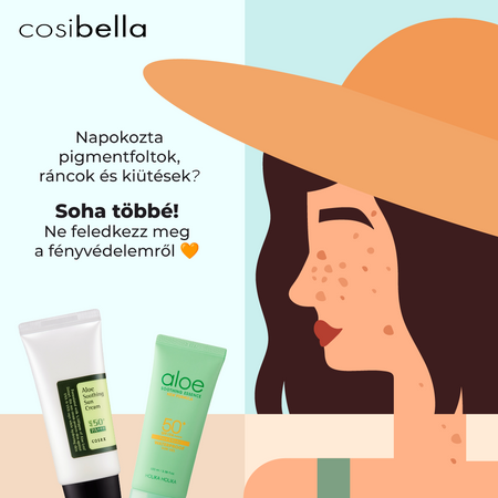 Cosrx - Aloe Soothing Sun Cream SPF50+/PA+++ - Hidratáló Hatású Fényvédő Krém - 50ml