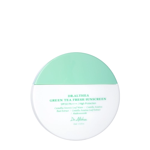 Dr. Althea - Green Tea Fresh Sunscreen SPF50+ PA++++ - Bőrnyugtató Napvédő Krém - 45ml
