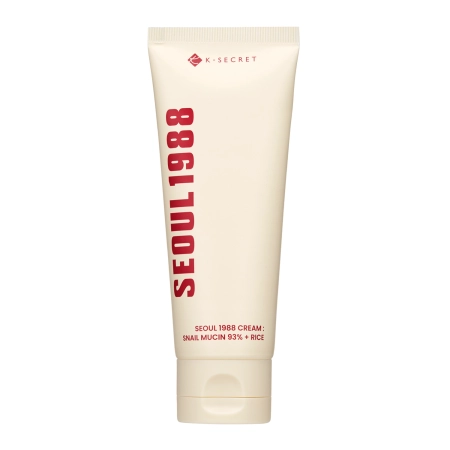 K-SECRET - SEOUL 1988 Cream : Snail Mucin 93% + Rice - Bőrnyugtató Arckrém Csiganyálka-szűrlettel és Rizzsel - 100ml