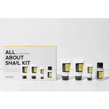 Cosrx - All About Snail Kit 4-Step - Arcápoló Készlet Csiganyálkával
