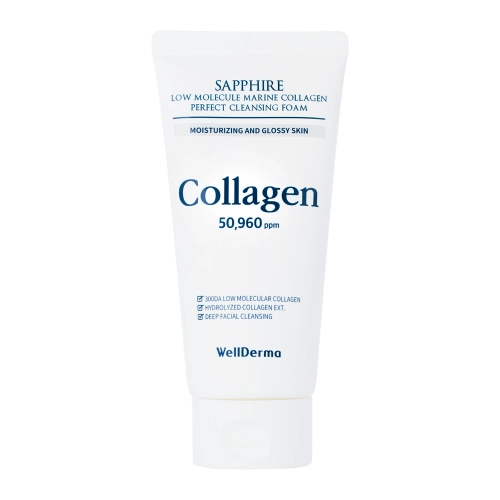 WellDerma - Sapphire Low Molecule Collagen Perfect Cleansing Foam - Arctisztító Hab - 150ml
