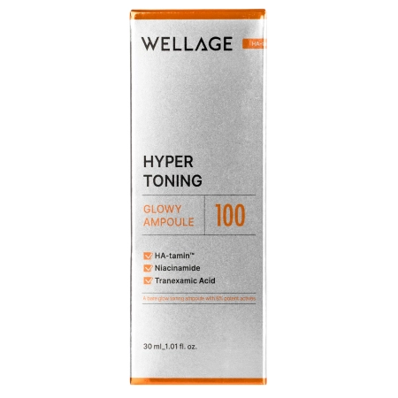 WELLAGE - Hyper Toning Glowy Ampoule - Világosító és Bőrkiegyenlítő Hatású Arc Ampulla - 30ml