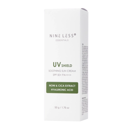 Nine Less - Essentials UV Shield Soothing Sun Cream SPF 50+/PA++++ - Hidratáló Fényvédő Krém - 50g