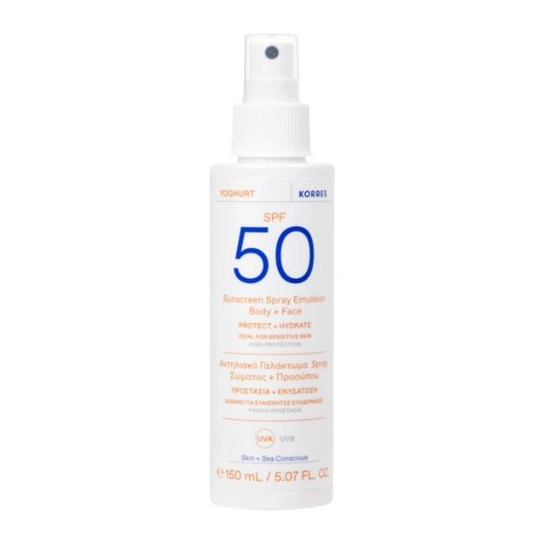 Korres - Sunscreen Spray Emulsion Body + Face SPF50+ - Arc- és Testpermet SPF50+ - 150ml