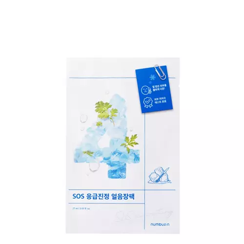 Numbuzin - No.4 Icy Soothing Sheet Mask - Hűsítő Fátyolmaszk - 27ml