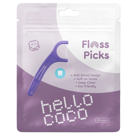hello coco - Floss Picks - Fogselyem Pálcika - 30 db