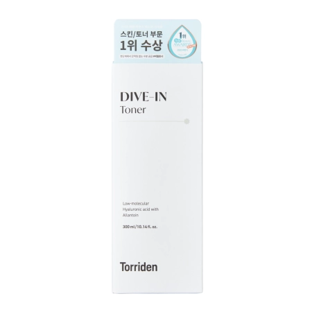 Torriden - Dive-In - Low Molecule Hyaluronic Acid Toner - Bőrnyugtató és Hidratáló Tonik Hialuronsavval és Panthenollal - 300ml
