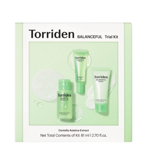 Torriden - Balanceful Trial Kit - Kiegyensúlyozó Arckozmetikumok Készlet - 30ml+10ml+20ml+6db