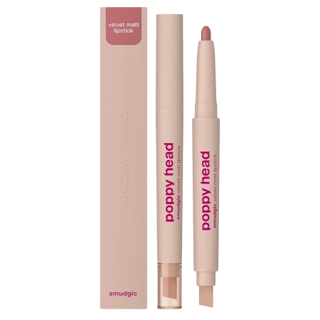 Poppy Head - Smudgic Velvet Matt Lipstick - Matt Ajakrúzs - 06 Charm Whisper - 0,85g