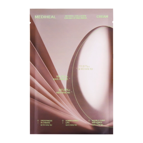 Mediheal - Retinol Collagen Cream Mask - Ránctalanító Fátyolmaszk - 1db/30ml