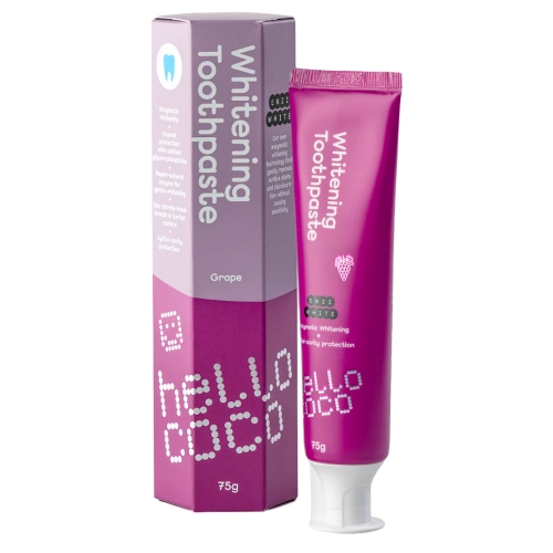 hello coco - Enzi White - Whitening Toothpaste - Fehérítő Fogkrém - Grape - 75g